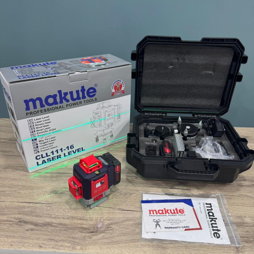 NIVEAU LASER CLASS II ET III A 16 LIGNES MAKUTE CLL111-16 LASER-16 4D SANS FIL